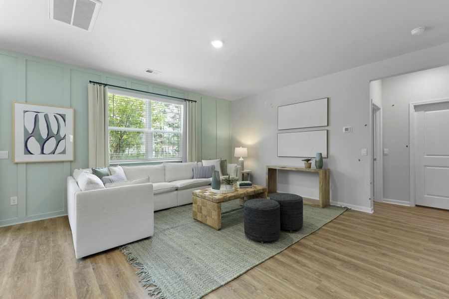 Furnished interior view inside a new home in The Cove at Mallard Crossing, Summerville (Image 34). Furnished interior view inside a new home in The Cove at Mallard Crossing, Summerville (Image 34).
