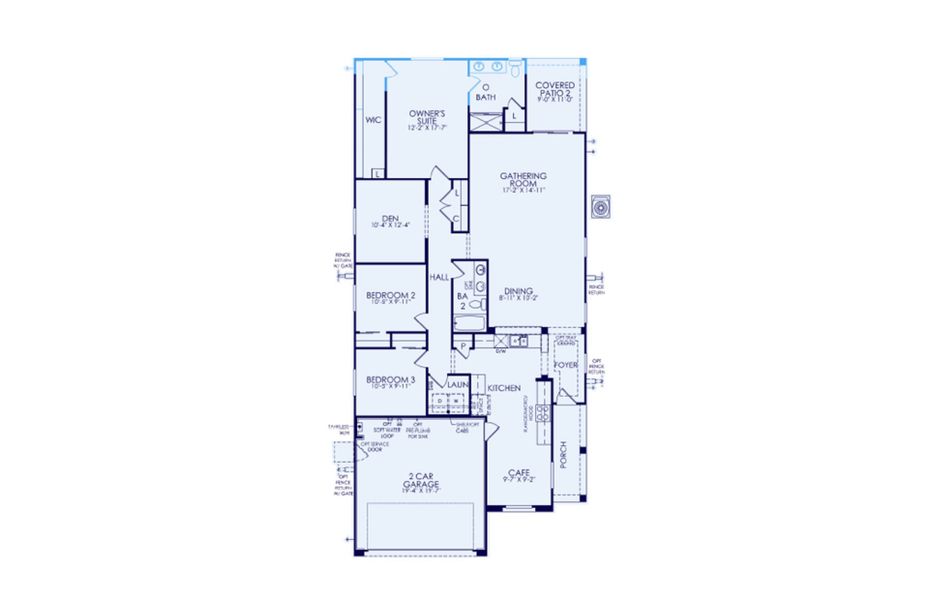 2D floor plan layout of this home in Visara, Surprise, AZ (Image 3).