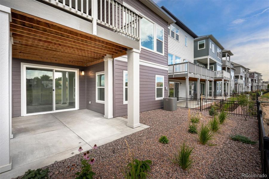 Exterior details and patio area of a home in Trailside at Cottonwood Creek, Colorado Springs (Image 2).