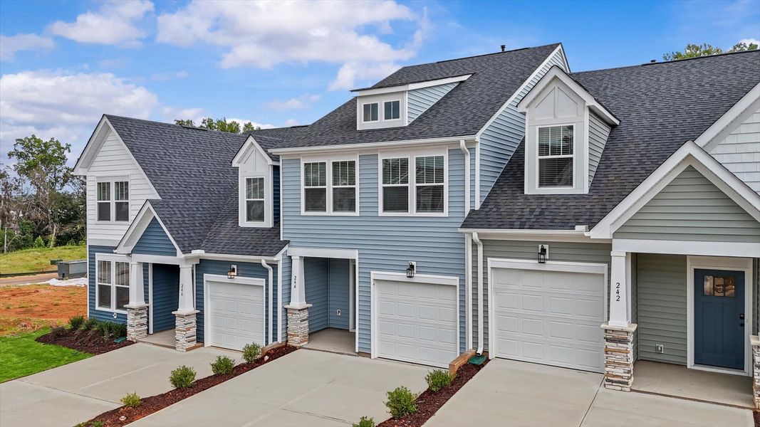 First-rate curb appeal with clean lines and a welcoming front entry