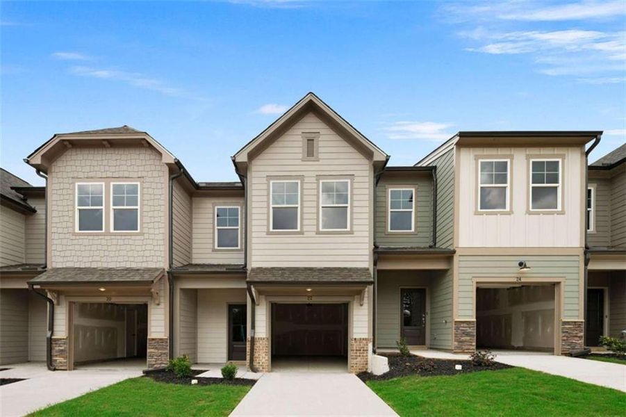Front exterior of a new home in , Cedartown, GA, highlighting curb appeal (Image 35).
