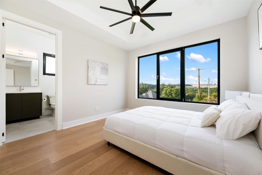 Bedroom with views and private bathroom. Bedroom with views and private bathroom.