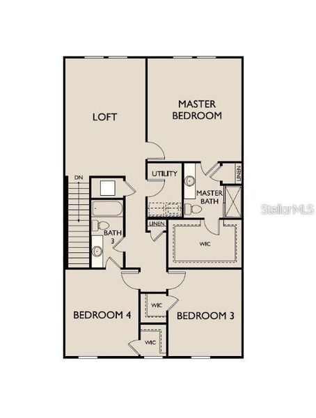 2D floor plan layout of this home in Clinton Corner, Dade City, FL (Image 3).
