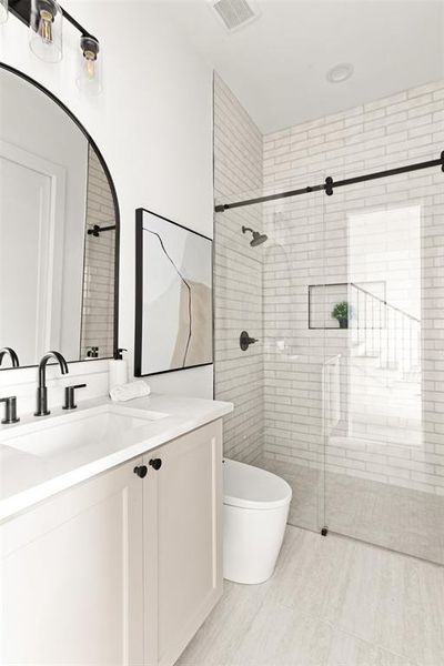 Furnished interior view inside a new home in , Dallas (Image 15).