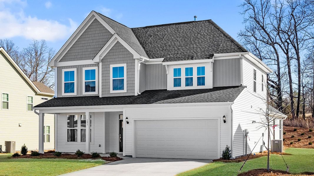 Front exterior of a new home in Fieldstone, Lexington, NC, highlighting curb appeal (Image 28).