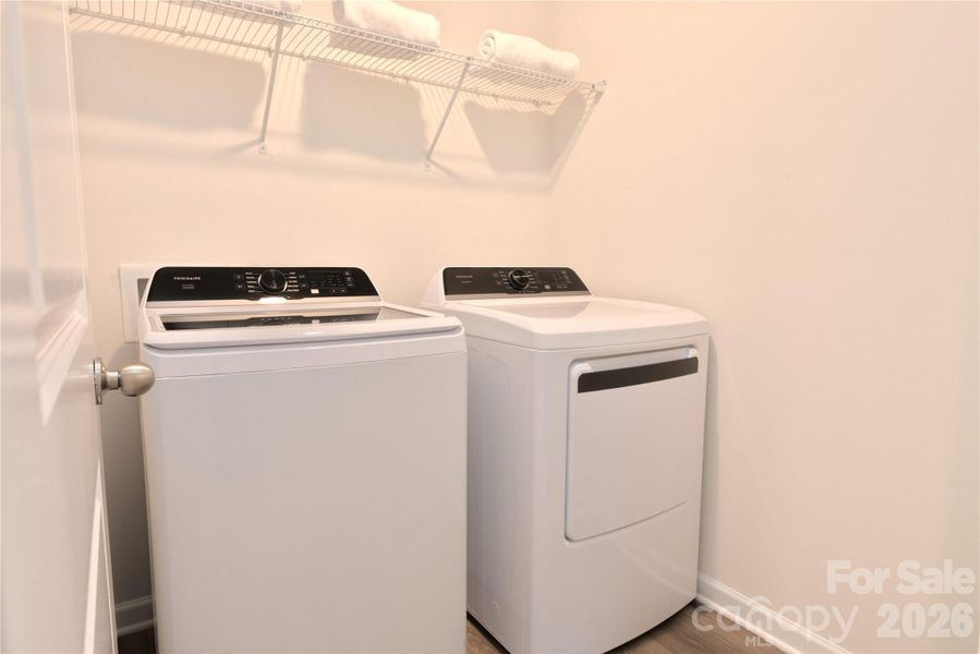 Upper Laundry washer  and dryer remain