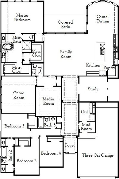 2D floor plan layout of this home in Valencia, Manvel, TX (Image 2). 2D floor plan layout of this home in Valencia, Manvel, TX (Image 2).