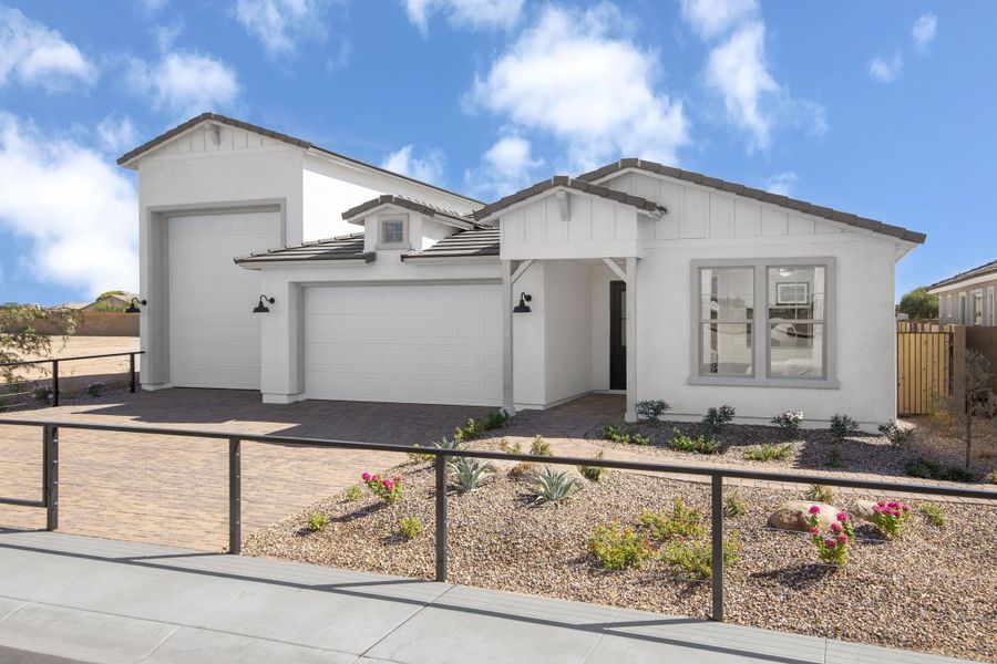 Representative exterior photo of a completed home built from the Overland by Taylor Morrison in Combs Ranch Journey Collection, San Tan Valley, AZ (Image 14).