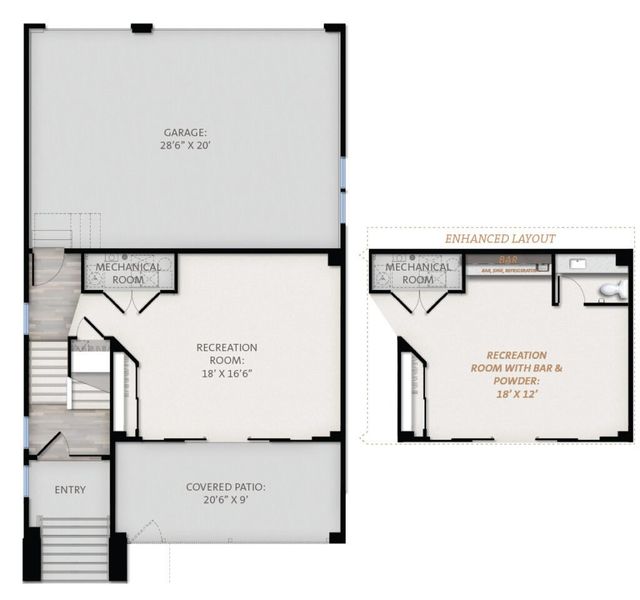 2D floor plan layout for the Energetic by Boulder Creek Brands LLC in Baseline, Broomfield, CO (Image 4).