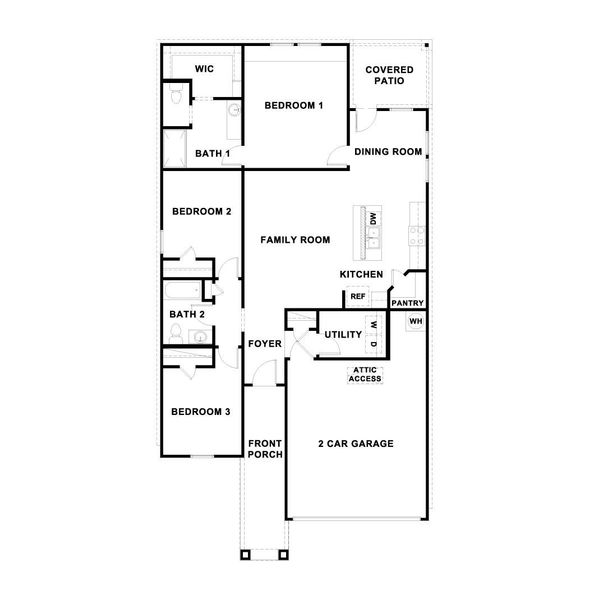 2D floor plan layout of this home in Valverde, Bastrop, TX (Image 3).