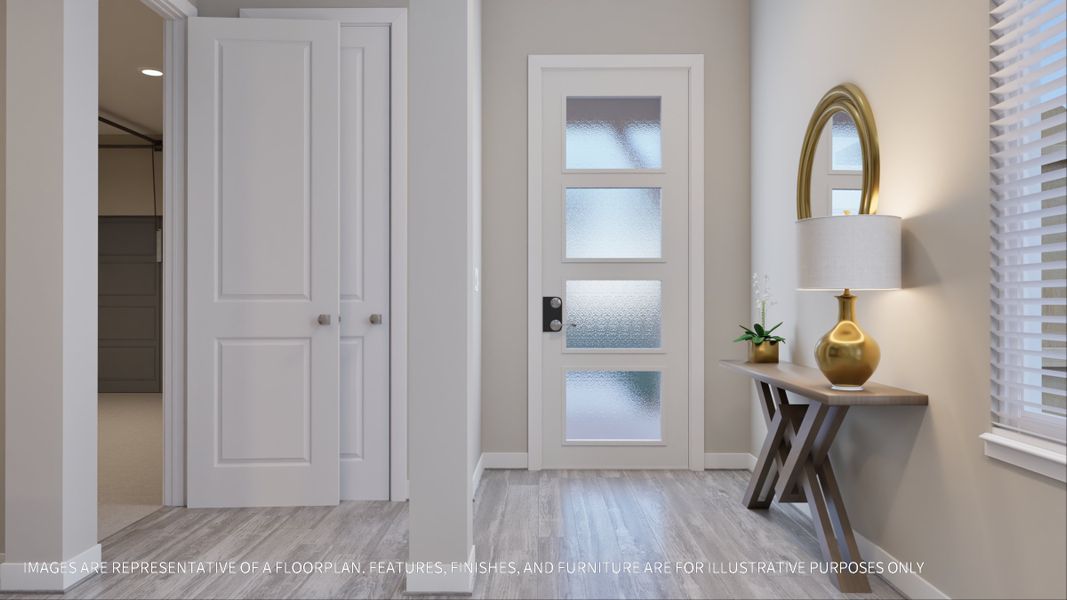 Furnished interior view inside a new home in Sunterra 40, Katy (Image 11).