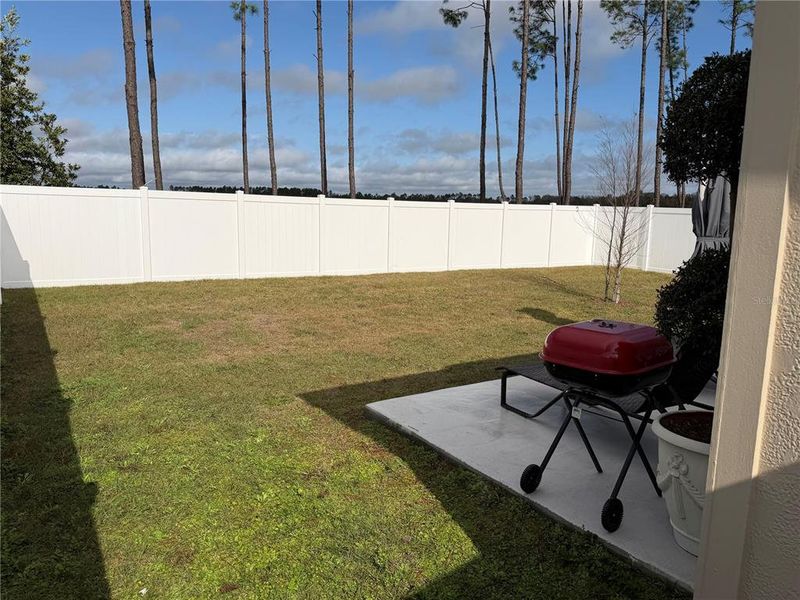 Exterior details and patio area of a home in Sawmill Branch Express, Palm Coast (Image 4).