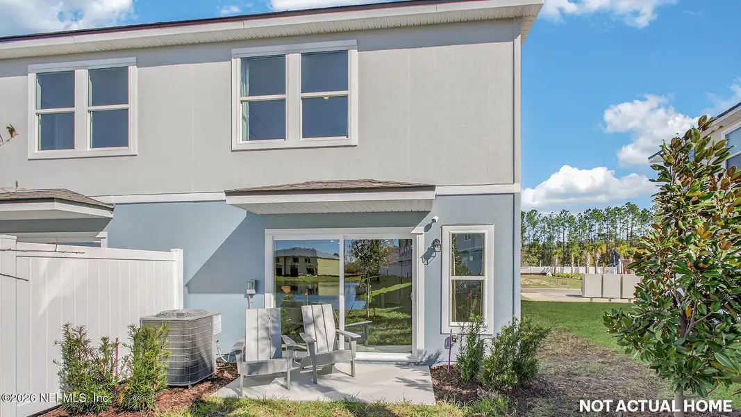 Exterior details and patio area of a home in Corsair, Middleburg (Image 3).