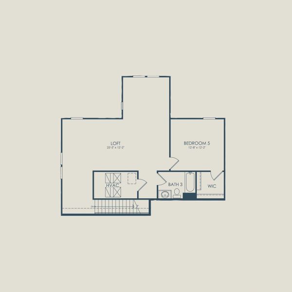 2D floor plan layout for the Mystique with Loft by Del Webb in Del Webb Sonoma Verde, Rockwall, TX (Image 4).