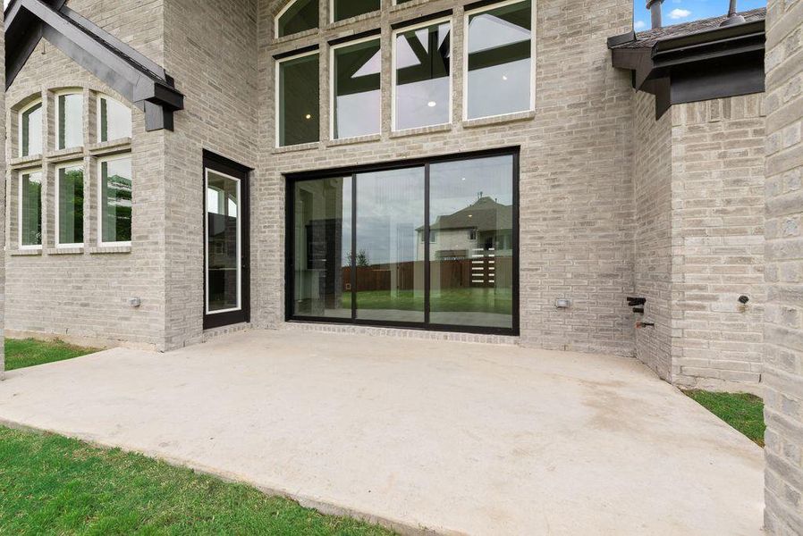 Exterior details and patio area of a home in Dominion of Pleasant Valley, Wylie (Image 25). Exterior details and patio area of a home in Dominion of Pleasant Valley, Wylie (Image 25).