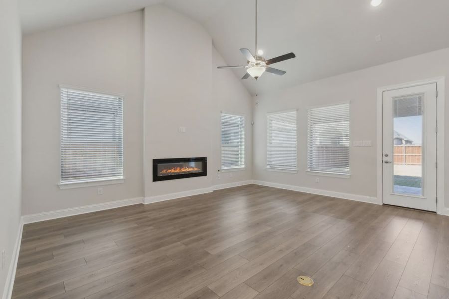 Representative unfurnished interior of a home built from the Andover by Chesmar Homes in Karis, Crowley (Image 7).
