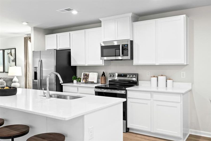 Representative furnished interior of a home built from the Fairview by Ryan Homes in Oakwood Trace, Fairburn (Image 8).