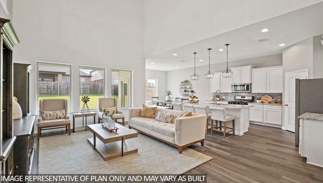 Furnished interior view inside a new home in Hills of Westlake, Conroe (Image 8).