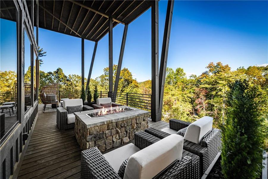 Exterior details and patio area of a home in , Blue Ridge (Image 30). Exterior details and patio area of a home in , Blue Ridge (Image 30).