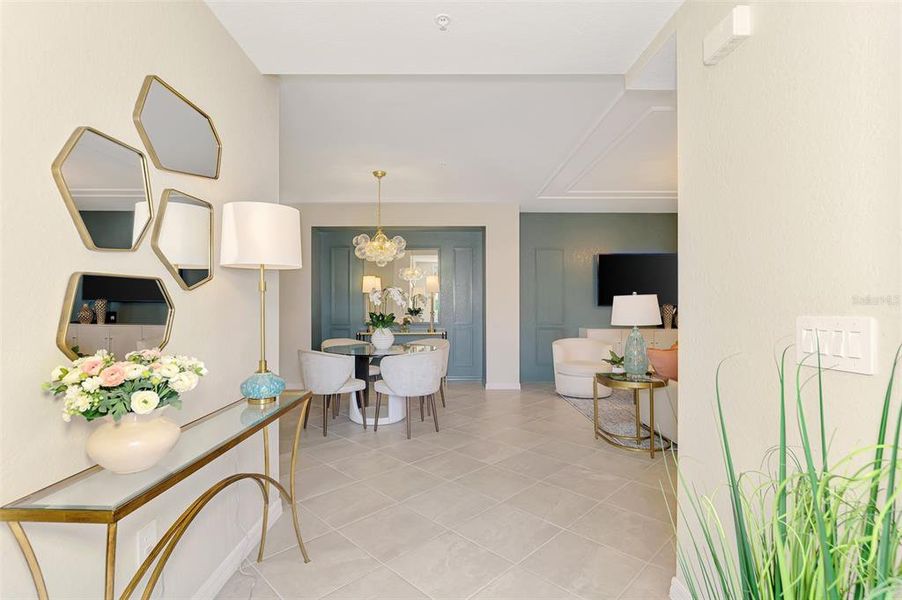 Furnished interior view inside a new home in Legends Cove, Bradenton (Image 6). Furnished interior view inside a new home in Legends Cove, Bradenton (Image 6).