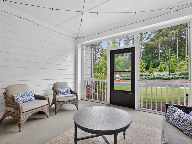 Exterior details and patio area of a home in Creekwood, Powder Springs (Image 23).