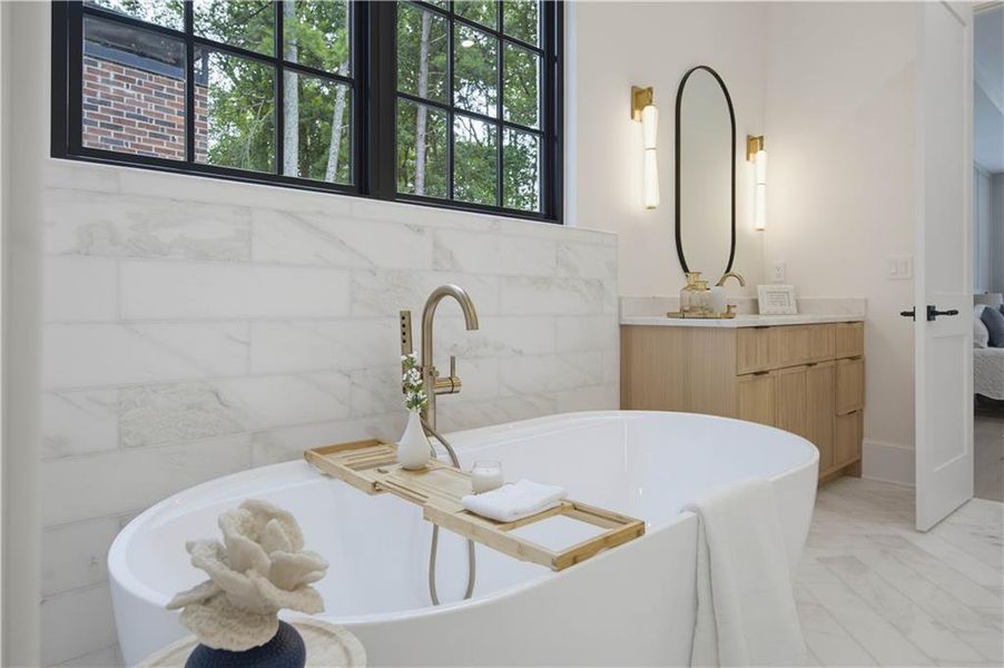 Furnished interior view inside a new home in , Atlanta (Image 13).