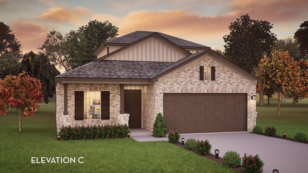Representative exterior photo of a completed home built from the Brazos by CastleRock Communities in Hickory Ridge, Elmendorf, TX (Image 5).