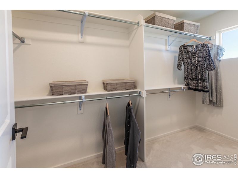 EXAMPLE PHOTO: MASTER BEDROOM WALK IN CLOSET