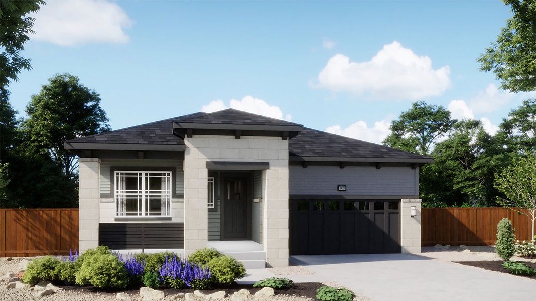 Representative exterior photo of a completed home built from the 4003 by Risewell Homes in The Manors Collection at Golden Overlook, Golden, CO (Image 9).