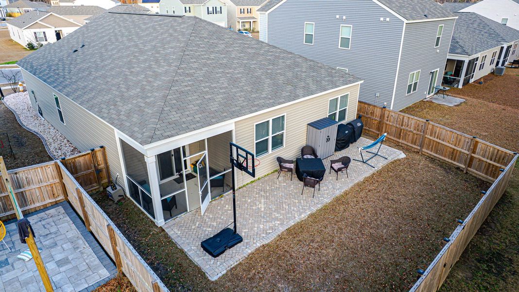 Exterior details and patio area of a home in Reserve at Mallard Crossing, Summerville (Image 36).