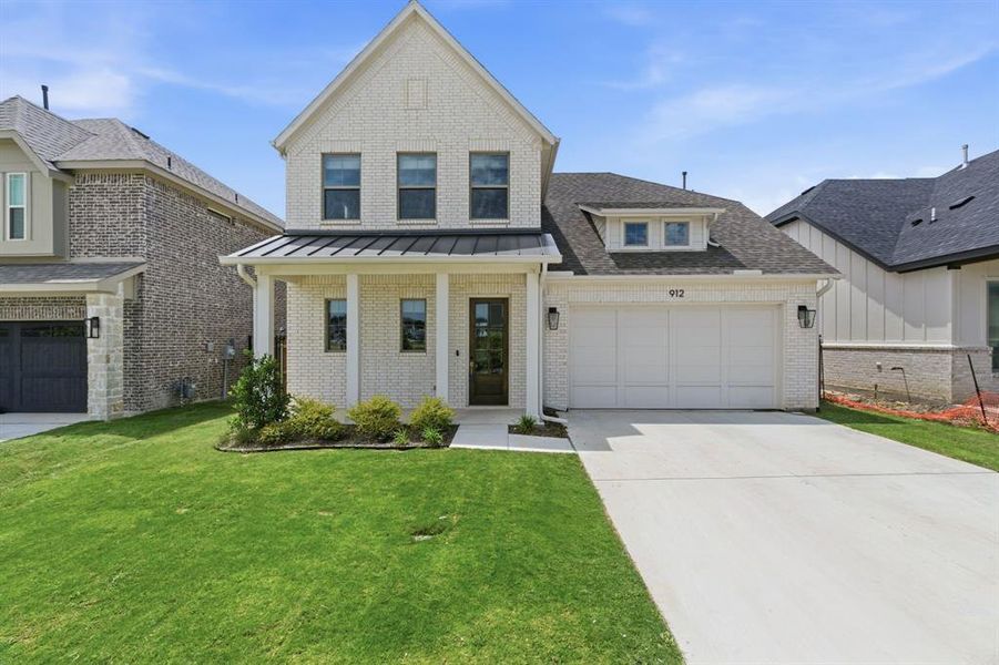 Front exterior of a new home in , Aledo, TX, highlighting curb appeal (Image 20).
