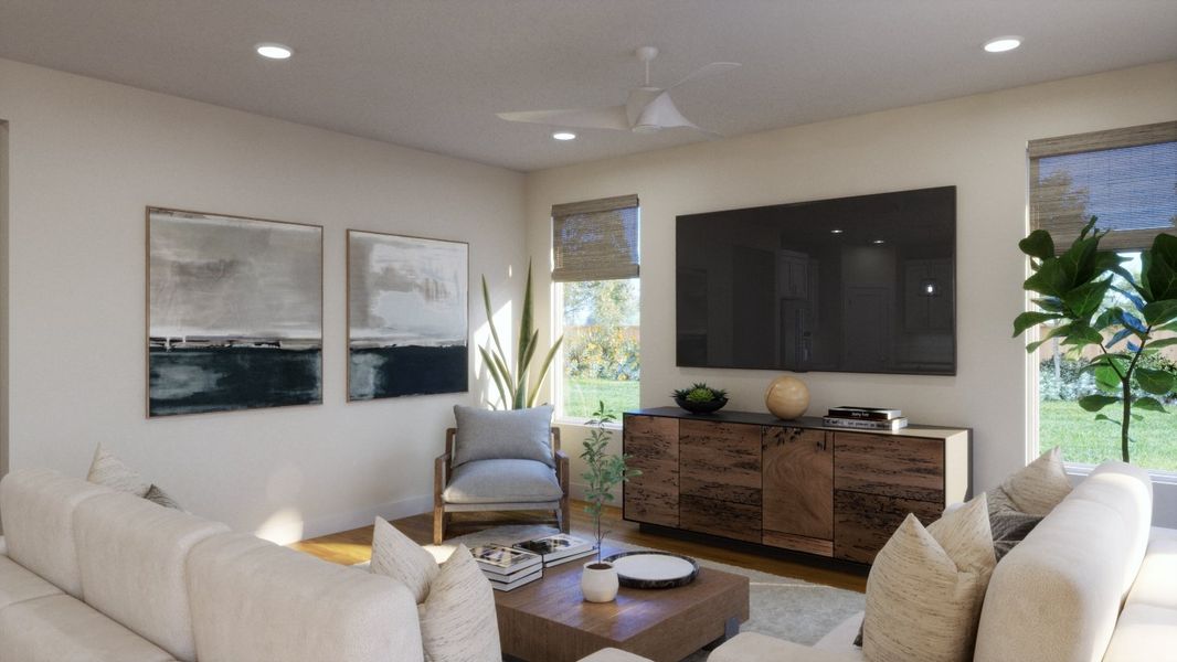 Representative furnished interior of a home built from the 4014 by Risewell Homes in Parkton Square, Kyle (Image 8).