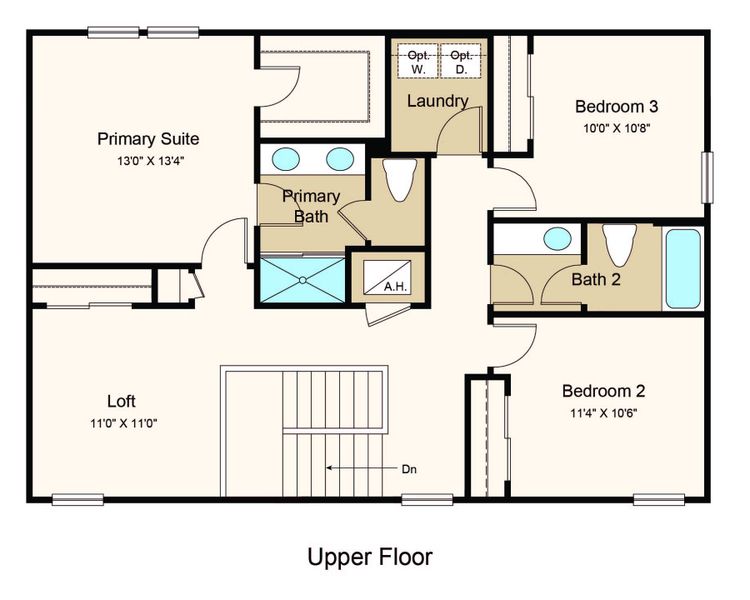 2D floor plan layout of this home in Waterstone, Groveland, FL (Image 3).