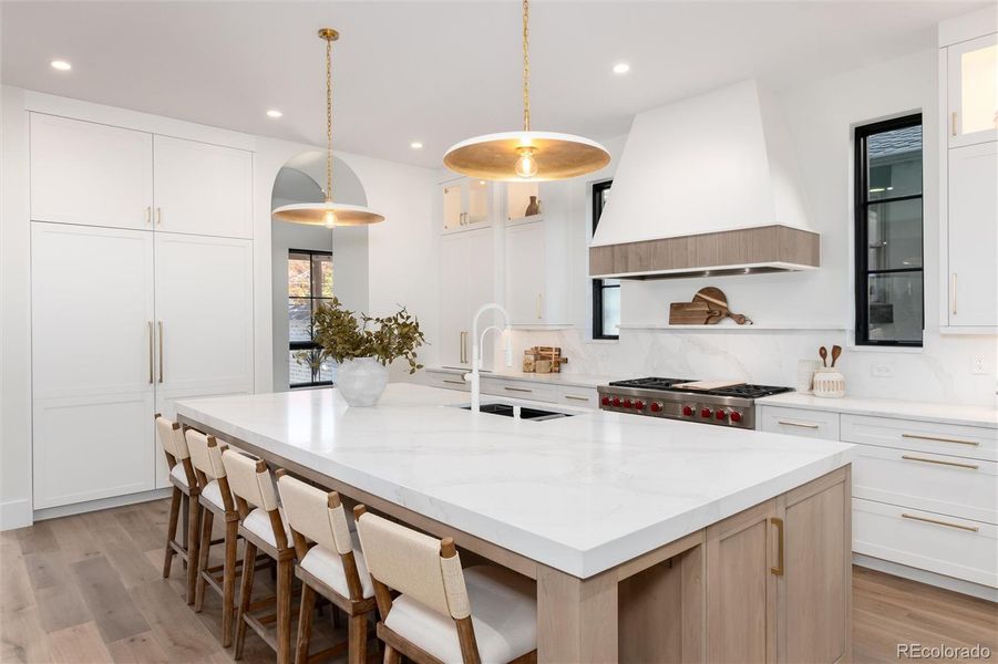 60" Sub-Zero paneled fridge, 48" Wolf Stove 60" Sub-Zero paneled fridge, 48" Wolf Stove