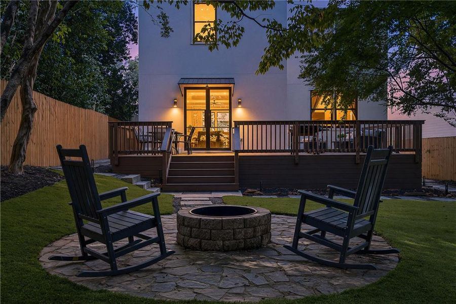 Exterior details and patio area of a home in , Atlanta (Image 34).