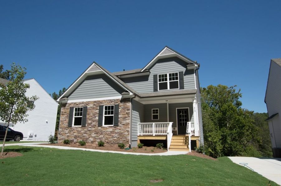 Representative exterior photo of a completed home built from the Laurel by Piedmont Residential in The Reserve at Willow Oaks, Canton, GA (Image 21).