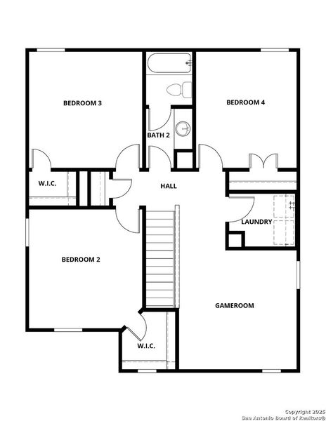 2D floor plan layout of this home in Blue Wing, San Antonio, TX (Image 3).