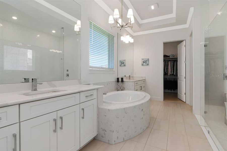 Furnished interior view inside a new home in River's Edge, Wesley Chapel (Image 39).