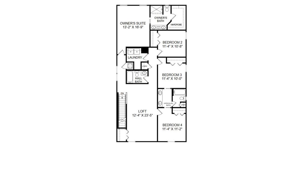 2D floor plan layout for the Wesley II by Highland Homes of Florida in Stonebridge North, Zephyrhills, FL (Image 3).