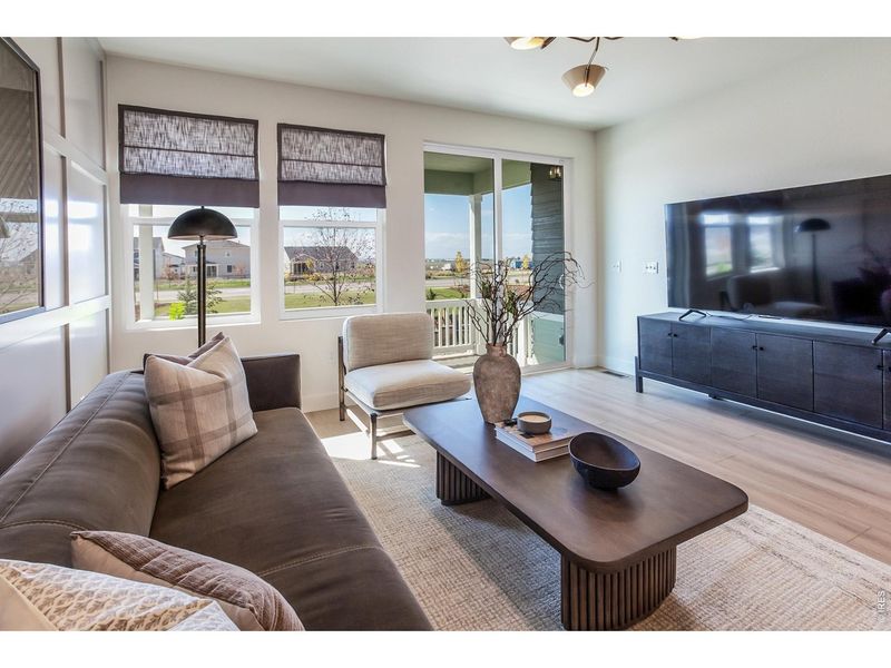Furnished interior view inside a new home in Trailside Story Collection - Single Family Homes, Timnath (Image 3).