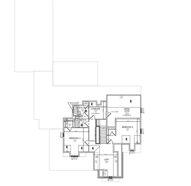 2D floor plan layout for the The Elberton Way by Kurk Homes in Vintage Oaks, Montgomery, TX (Image 3).