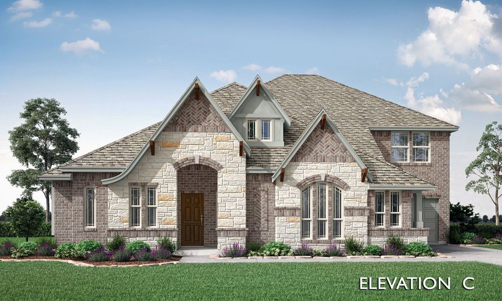 Elevation C. Primrose IV New Home in Red Oak, TX