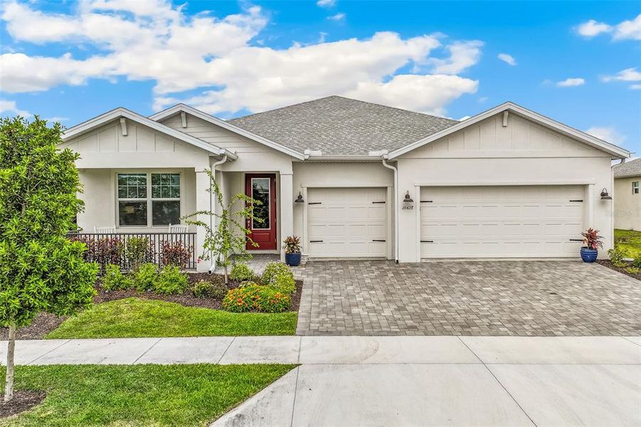 Front exterior of a new home in , Punta Gorda, FL, highlighting curb appeal (Image 20).