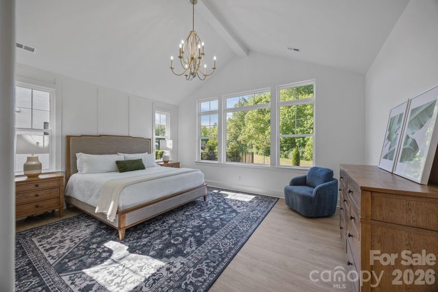 Primary suite tucked on the back of the home