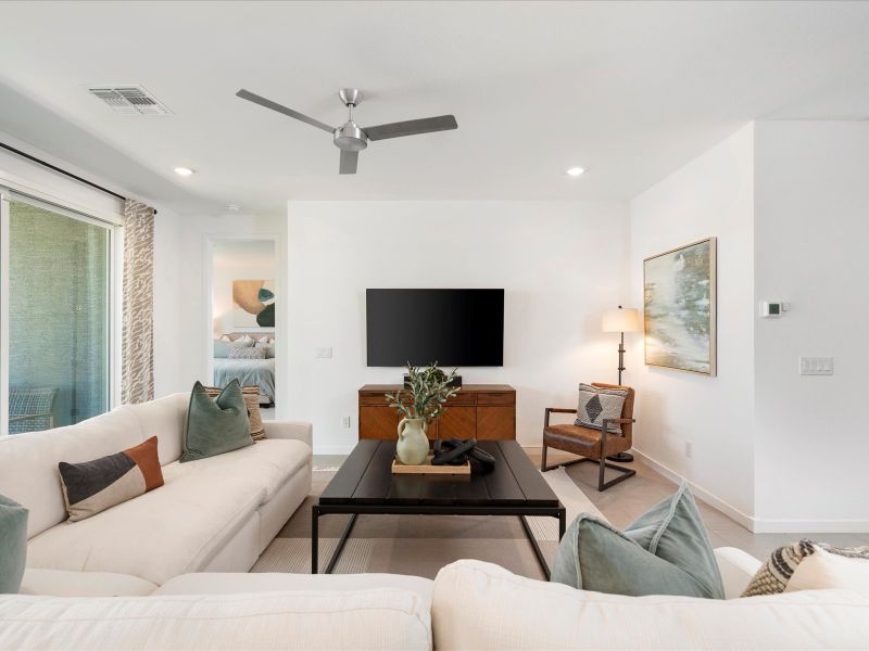 Living Room in Bailey Floorplan at Bella Vista Trails