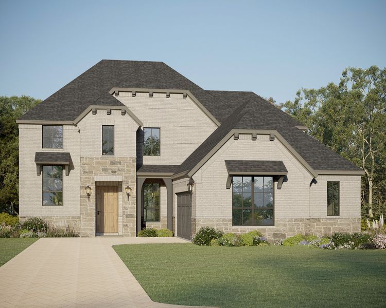 Plan 1646 Elevation B with Stone Plan 1646 Elevation B with Stone