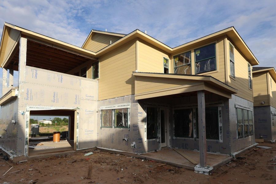 In-progress construction of a new home in Easthaven at Bridgeland Central - Vision Collection, Cypress, TX (Image 7). In-progress construction of a new home in Easthaven at Bridgeland Central - Vision Collection, Cypress, TX (Image 7).