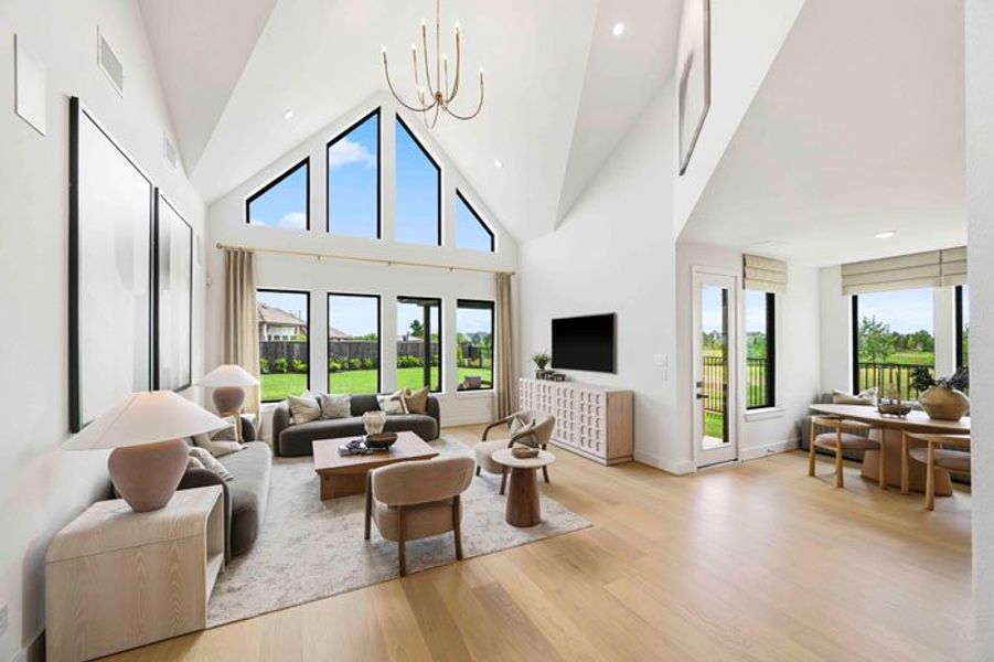 Furnished interior view inside a new home in Bridgeland 45', 50', 70', Cypress (Image 5).
