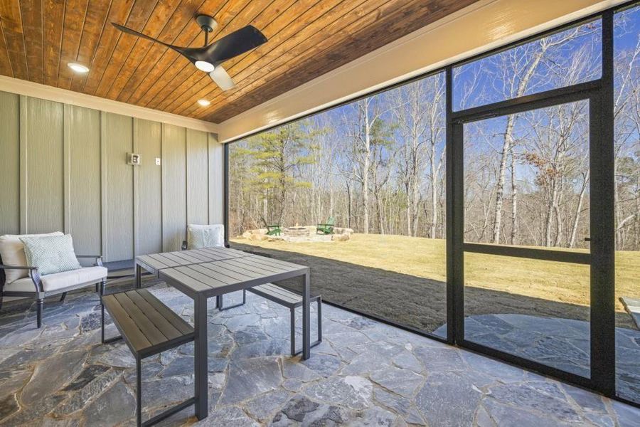 Exterior details and patio area of a home in , Toccoa (Image 34). Exterior details and patio area of a home in , Toccoa (Image 34).