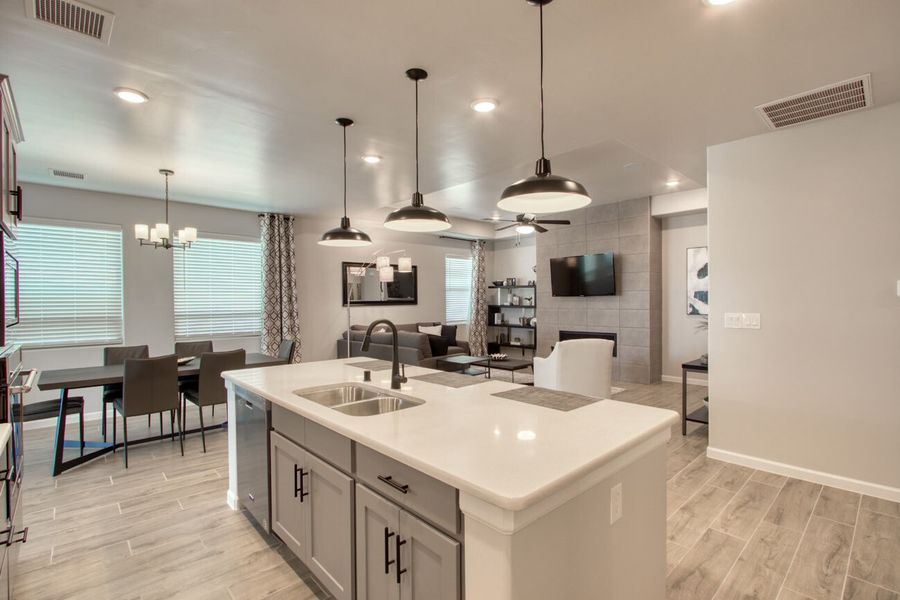 Representative furnished interior of a home built from the Sage by Hakes Brothers in Hillside Park, El Paso (Image 17).